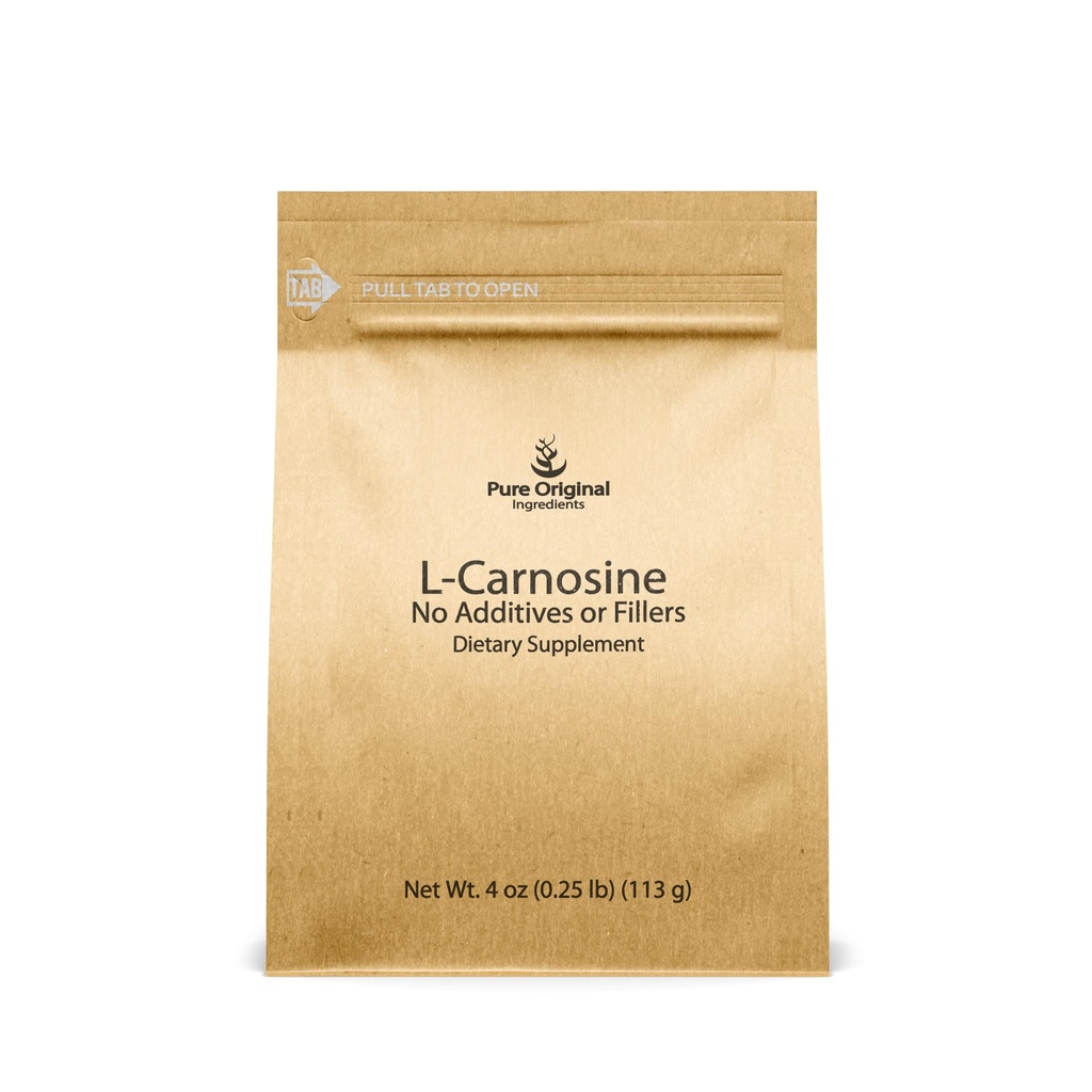 PURE ORIGINAL INGREDIENTS L- Carnosine powder (4 oz), Dietary Suplemen, Buruh - Verifikasi, Tidak Ada Additives atau Penjual