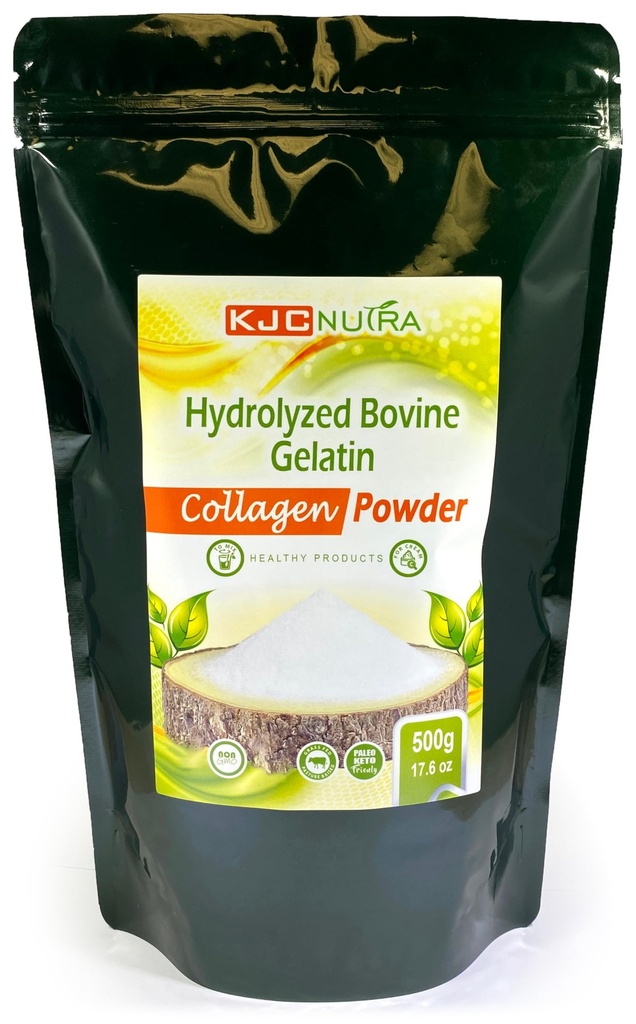 Collagen Powder Hydrolyzed 500g (17.6 oz) Grass FED, PAVER Raised.