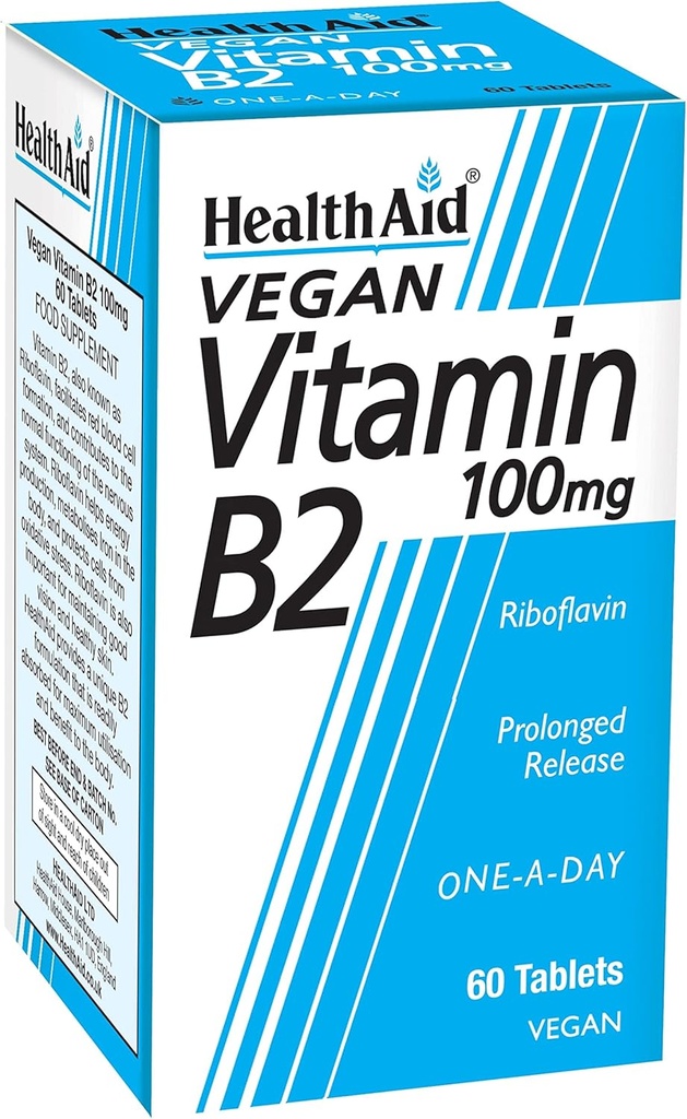 Bantuan Kesehatan Vitamin B2 (Riboflavin) 100mg