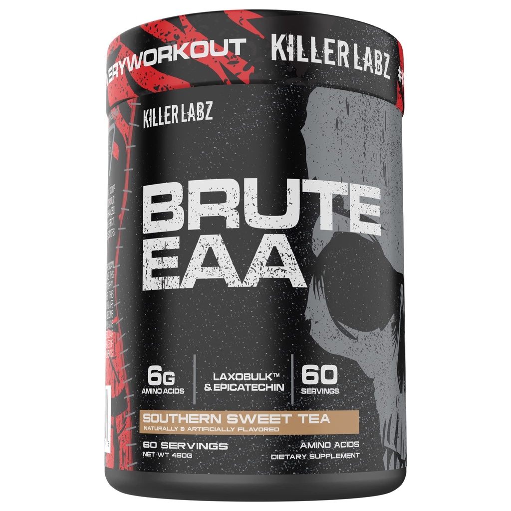 KILLER LABZ Brute EATE Branched Chain & Esquest Amino Acids 124; 6g dari Aminos untuk mempercepat Pemulihan dan Lean Mass Gains 60 hamba (Southern Sweet Tea)