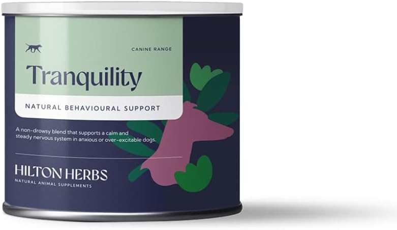 Hilton Herbs Canine Tranquility Supplement for Anxiety / Nerves / Stress in Dogs, 4.4 oz Tub