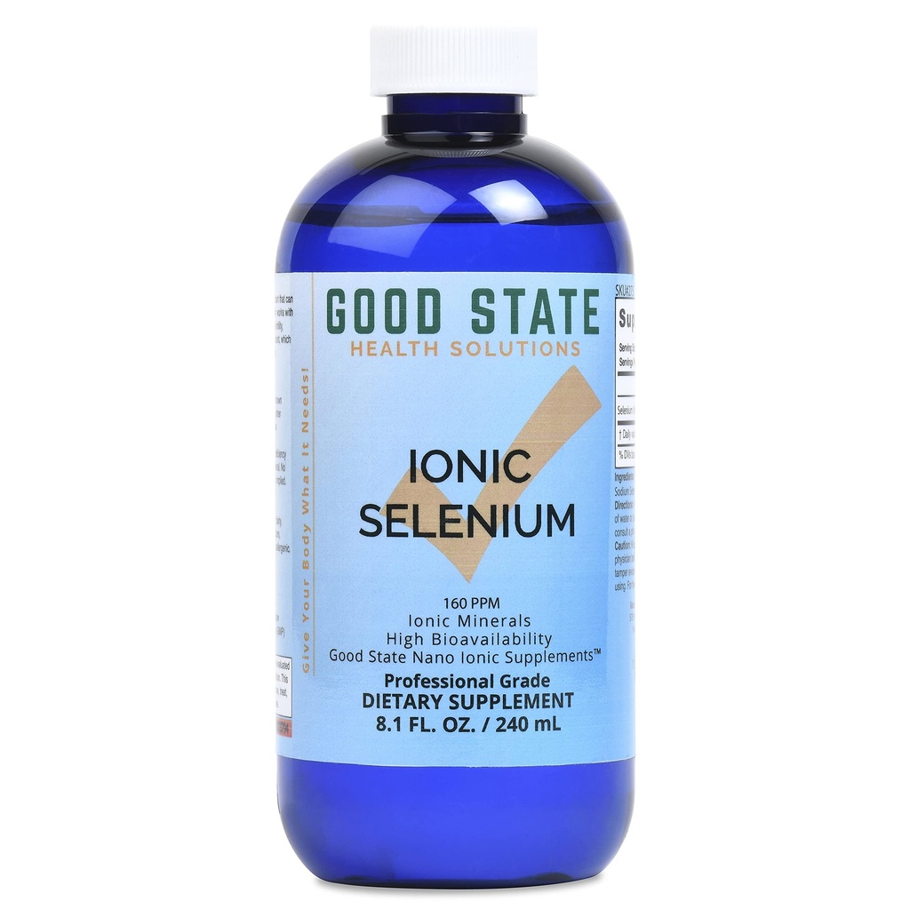 Negara yang baik 124; Liquid Ionic Selenium, 124; Superior Cellular Absorction 14; Boosts Immune System 124; Membantu Break Down dan Mengurangi Toxic Metals 124; 96 Servings 124; 8 fl oz