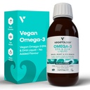 Cairan Vegan Omega 3, dari Mikroalgae, 800mg EPA DHA, dengan Vitamin D3, Supports Heart, Otak dan Mata Kesehatan, Natural Fish Oil Alternatif, UK Dibuat, Unflashed