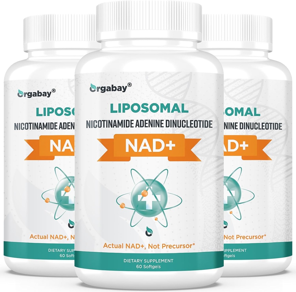Organbasi Lipomal NAD + Suplemen 500 mg, Absorpsi Tinggi, Boost NAD + dengan TMG 250 mg, Actual NAD Plus More Efisien Dari Nicotinamide Riboside, Dukungan Energi Cellular, Penuaan sehat 124; 180 Softgels