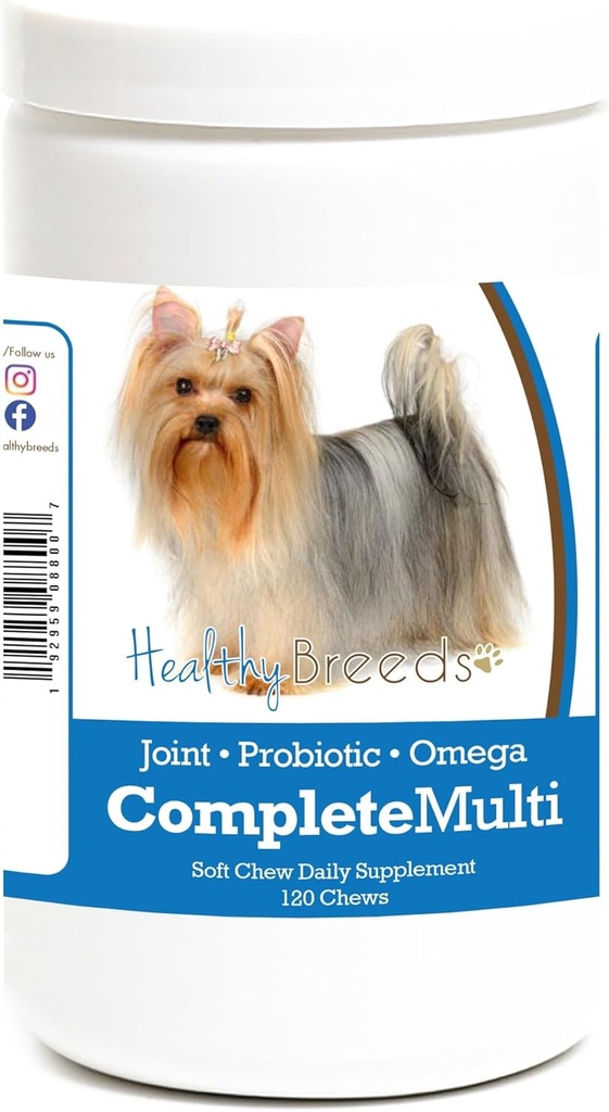 Sehat-sehat Yorkshire Terrier Semua dalam Satu Multivitamin Soft Chew 120 Count
