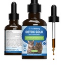 Pet Wellsbeing Detox Gold for Cats - Gentle Detokfication & Elimination Support, Immune System Care, Nettle, Blessed Thistle, Burdock Root - Veterinarian- Formulated Herbal Supplemen 2 oz (59 ml)