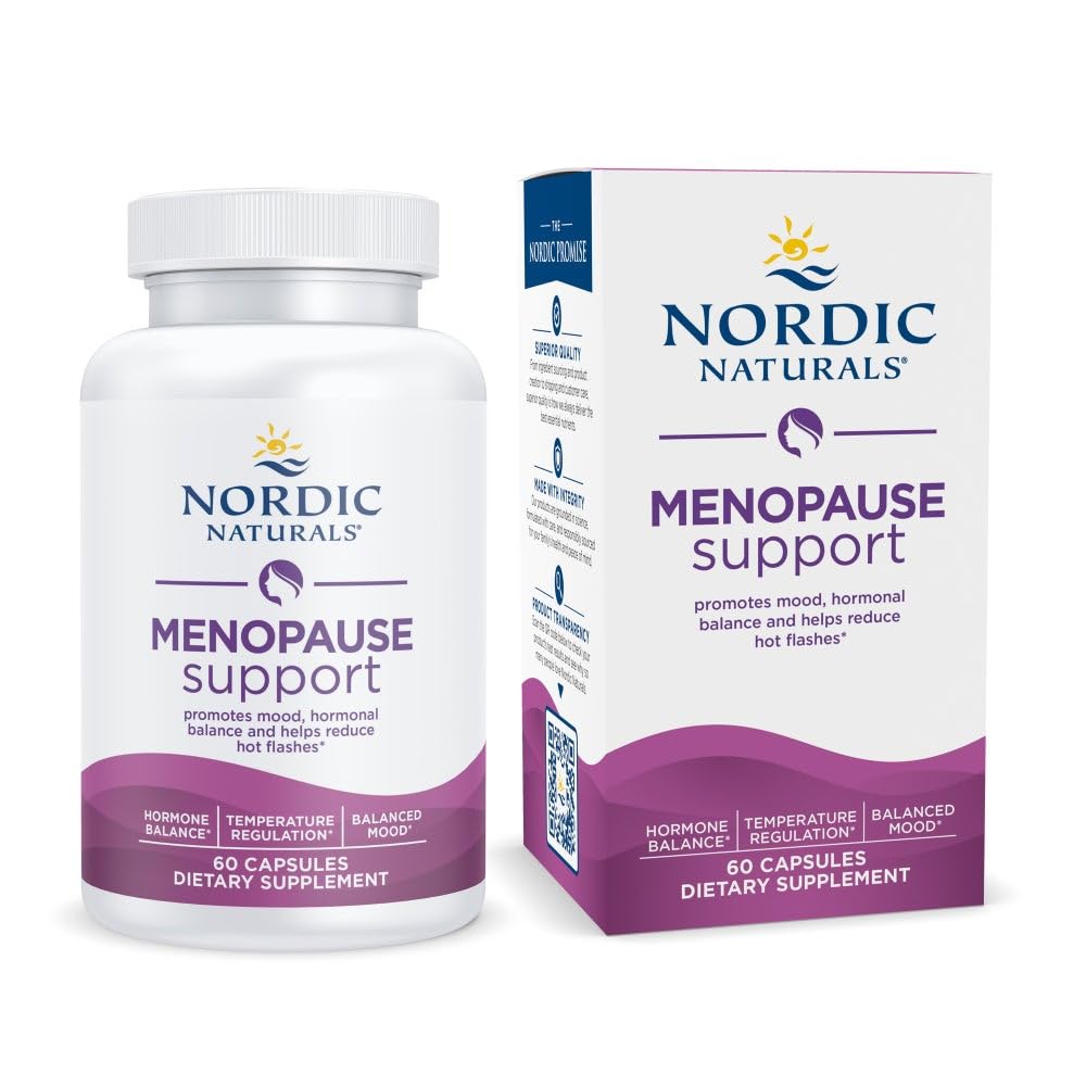 Dukungan Menopause Nordic -Unflashted - 60 Capsules - Women 's Hormone- Support untuk Menopause, Mood Balance & Hot-Flash Dukung - Tanaman-Based Herbs dan Phytoestrogens - 30 Pelayan