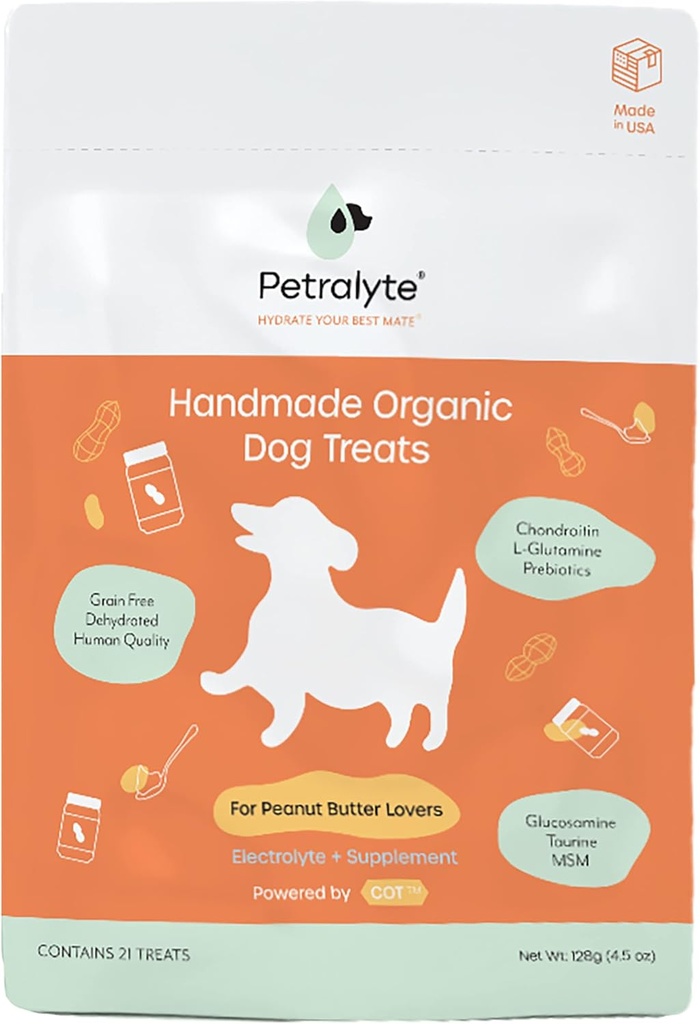 Petralyte Dog Electrolite and Joint Supplement Hoble 124; Organic & All Natural Dog Vitamin and Suplemen 124; Dog Multivitamin Blend for Inflammation & Mobility Dukung 124; for Peanut Butter Lovers
