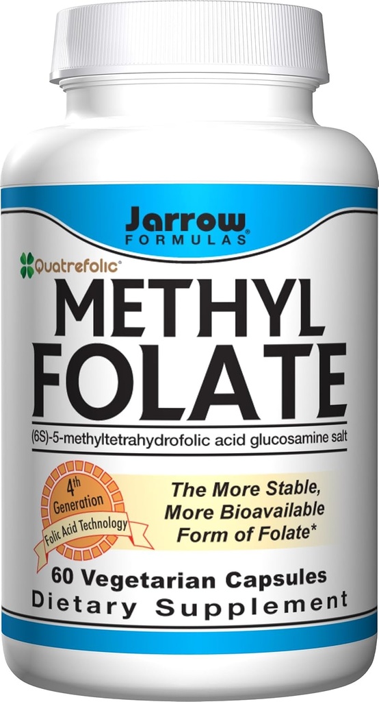 Jarrow Formula Metil Gagal 5- MTHF Suplemen Nutration, 400 Mg, 60 Count (Multi- Pack)