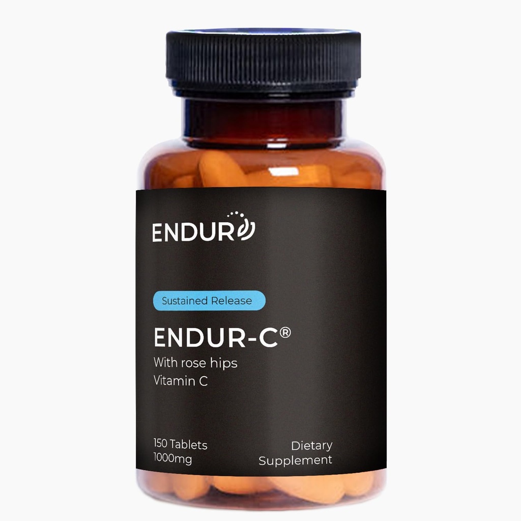 Endur ENDUR- C Vitamin C dengan Rose Hips, Supports Collagen Production, Antioksidant Protection & Gentle Divalry, Gluten Free, 1000mg (150 Tablet)