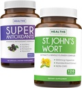 Antioksidants & St. John 's Welt (2- Month Supply) Serenity Antioxidant Blend - Super Antioksidants - Super Super Super Food Daily Blend (120 Caps) & St. John' s Wort - powerful 9000mcg Extract (120 Caps)