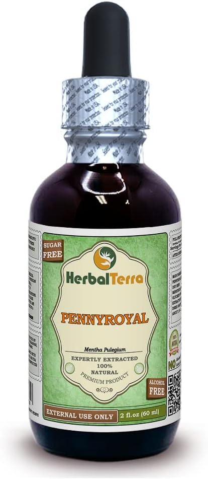 Pennyroyal (Mentha Pulegium) Glycerite, Organic Dry Herb Alcohol- Free Liquid Extract 2 oz