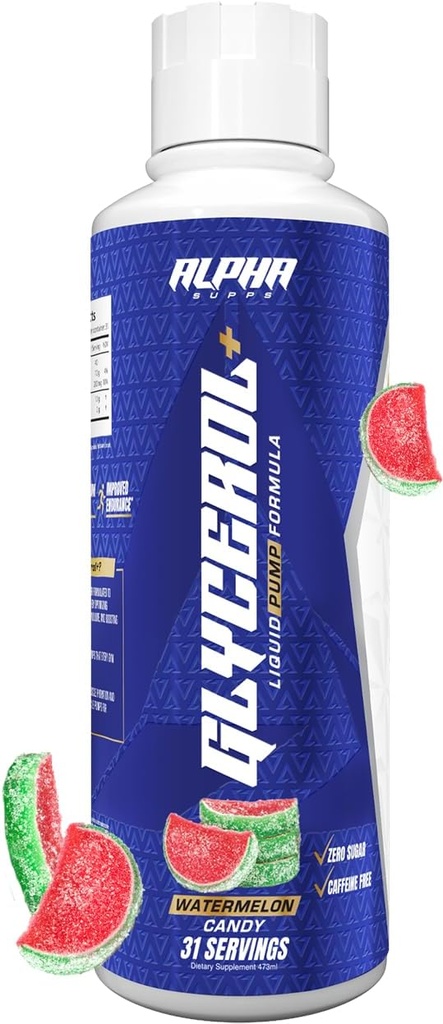 Tambahan Alpha Glycerol + Liquid Pompa Formula - Slam- Liquid Bebas Glycerol dan Citrulline Tinggi - Perforformance Suplemen untuk Enhanced Muscle Pumps, Hidration, & Endurance (31 Pelayan, Permen Semangka)