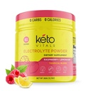 Keto Vital Electrolytes Powder - Sugar Free Keto Electrolytes Powder dengan Potsium, Magnesium, Sodium - No Sugar Electrolite Drink Mix & Hidration Powder, 60 Servings, Raspberry Lemonade