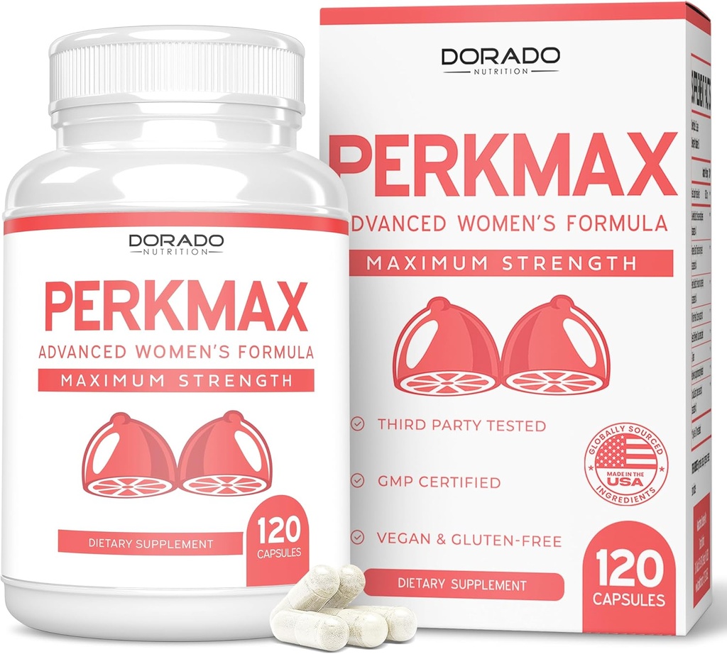 Pendukung Payudara Pil untuk Perempuan (120 Cacah) - Boub dan Bust Dukungan untuk Perempuan - Fenugreek, Saw Palmetto, L- Tyrosine, Dong Quai & Fennel Ekstrak Gluten Bebas - Non-GMO & USA