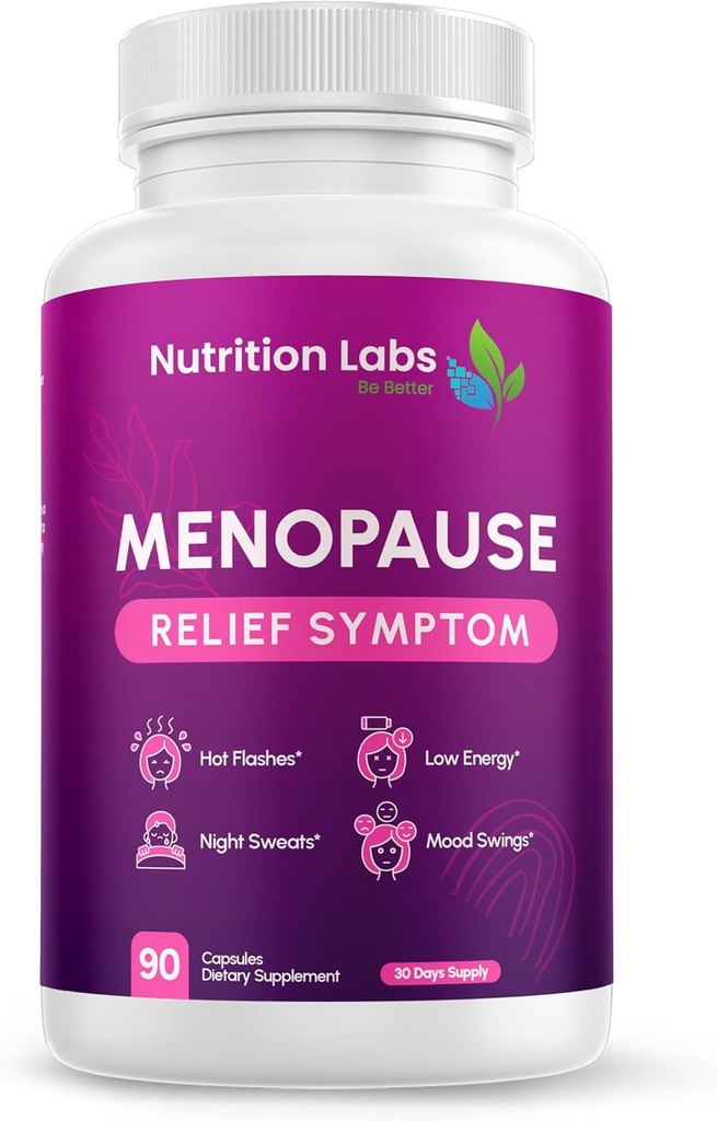 Menopause Symptom Relief and Support for Women, MakkTrek Technology Clinically Proven Vegan Ingregents provide Menopause Relief, Night Sweats & Hot Flash Relief, Drug- Free & Non-GMO. 90 CT.