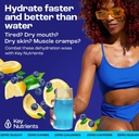 KEY NUTRIENTS Multivitamin Electrolytes Pawder Pawder - Paket Blueberry Lemonade 40 Detil Hidration - Bubuk Hidration Travel - Tidak Gula, Tidak Ada Kalori, Gluten Bebas - Dibuat di Amerika Serikat