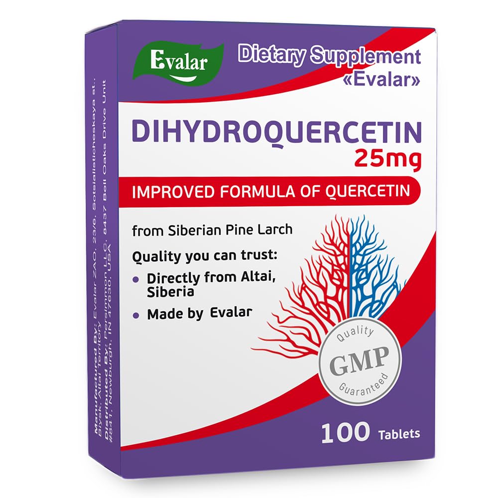 Evalar Dihydro Quercetin Siberian Pine Larch Bioflavonoid 100 Tab