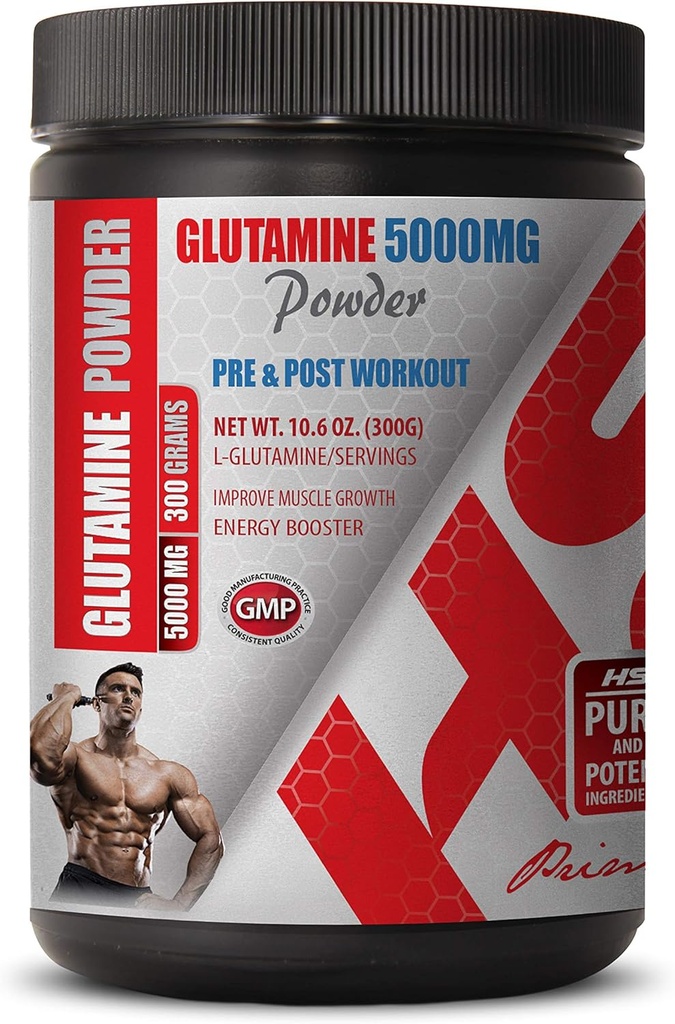 Post Workout Powder - PRE & Post Workout - GLUTAMINE Powder 5000MG - glutamine Amino Acid - 1 Dapat 300 Grams