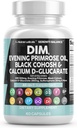 Bersihkan Nutraceuticals DIM Evening Primrose Black Cohosh Calcium D- Glucarate Sulforaphane Flax Extract - Hormonal Dukung Vitamin untuk Perempuan dengan Dong Quai - 60 Caps