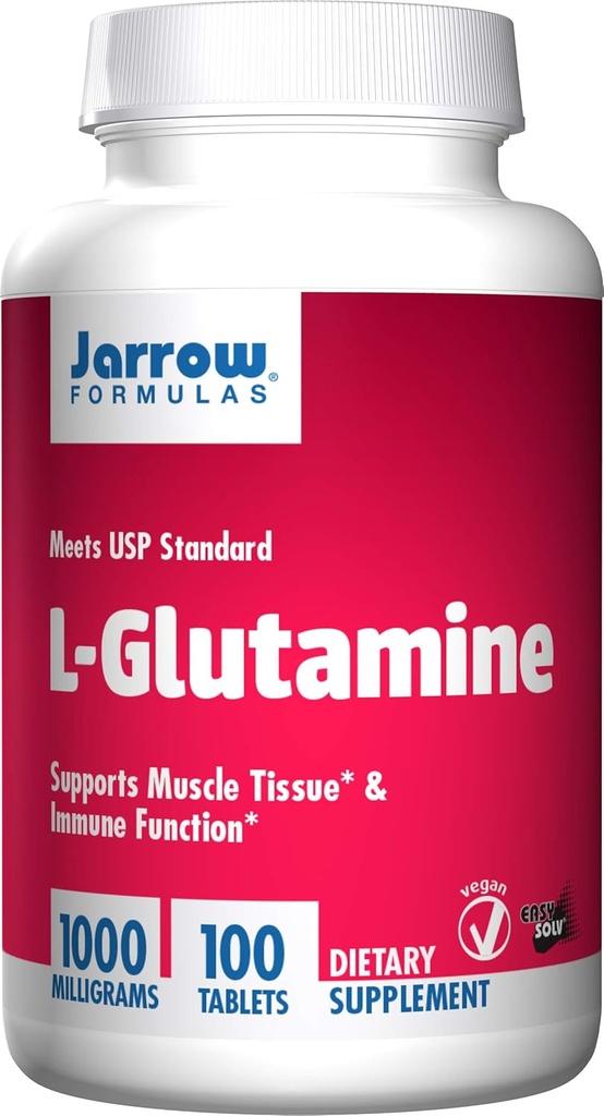 Jarrow Formulas Jarrow Formulasi Jarrow Tab L- Glutamine, Supports Muscle Tissult & Imune Fungsi, 1000 mg, 100 Count