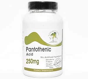 Panthenic Acid 250mg ~ 200 Capsules - Tidak Ada Addititive ~ Suplemen Naturesor