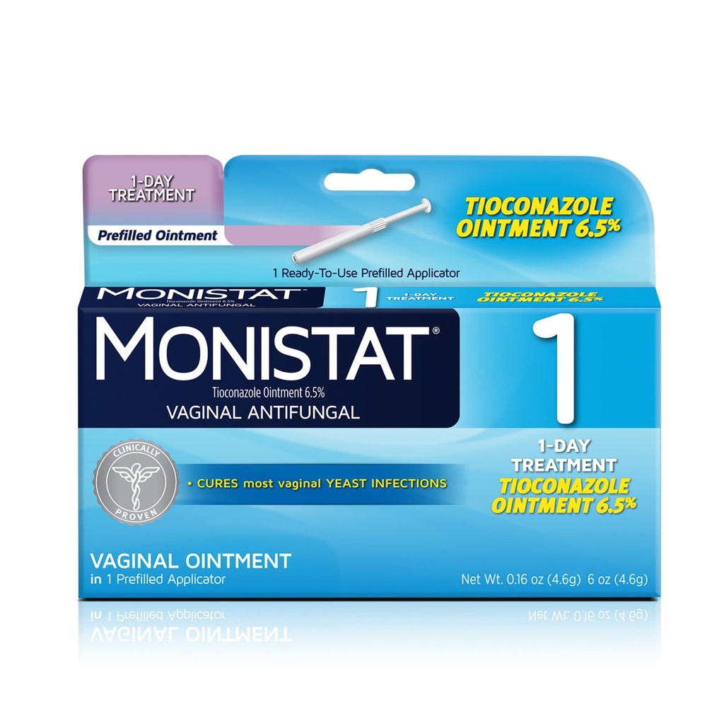 RepHresh Vaginal Gel 4ct (0.07oz) dan Monisstat 1 Hari Pengaruh Infeksi Yeast untuk Perempuan dengan 1 Tiokonazole Oblikator Oquery