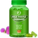Gummies Thistle Milk, Liver Cleanse Gummy, Suplemen Detox Liver Organik untuk Pria & Perempuan - 60 Gummies (60 Cacah (Paket 1))