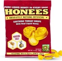 Honees Honey Filled Drops, Honey Cough Drops with Real Honed-Natural Sore Throat Relifeftifial- Throat Coat Lozenges, Natural Cough Suppresan, Non- GMO, Gluten Free (1 Pack - 20 tetes)
