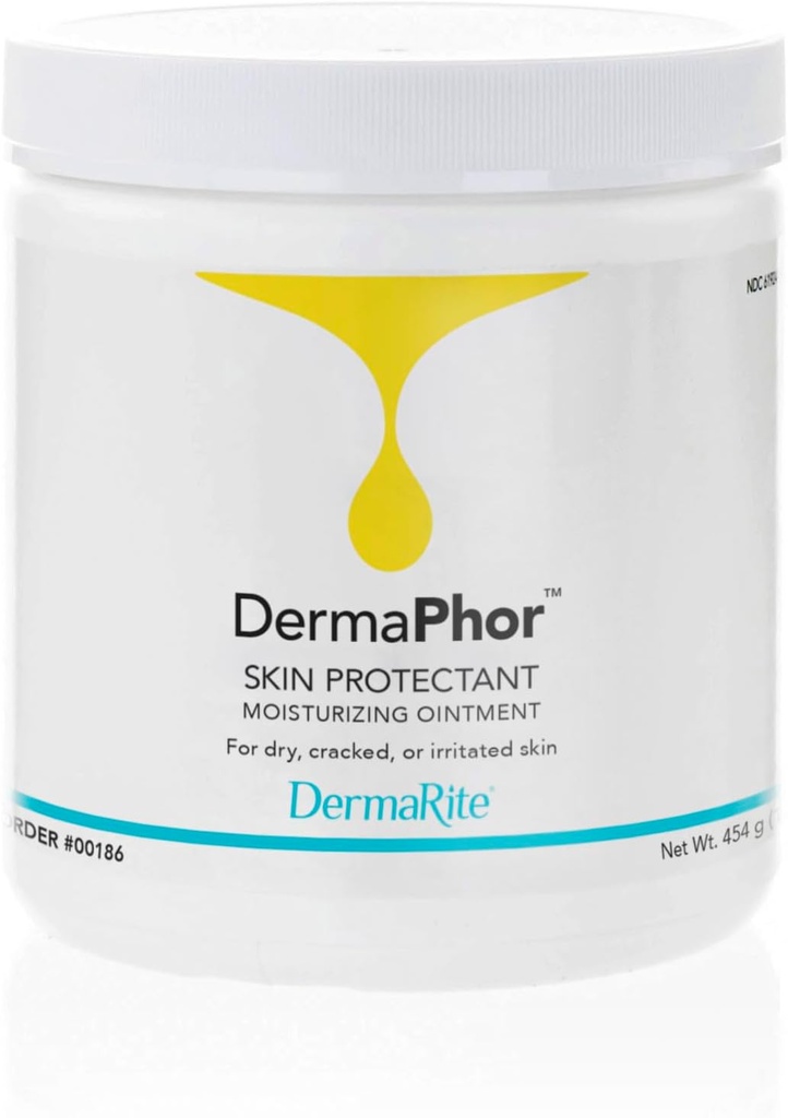 DermaRite DermaPhor Skin Protectant, Moisturizing Oy- Soothes dan Shields Dry, Cracked atau Irristed Skin, Unscented - 16 oz.