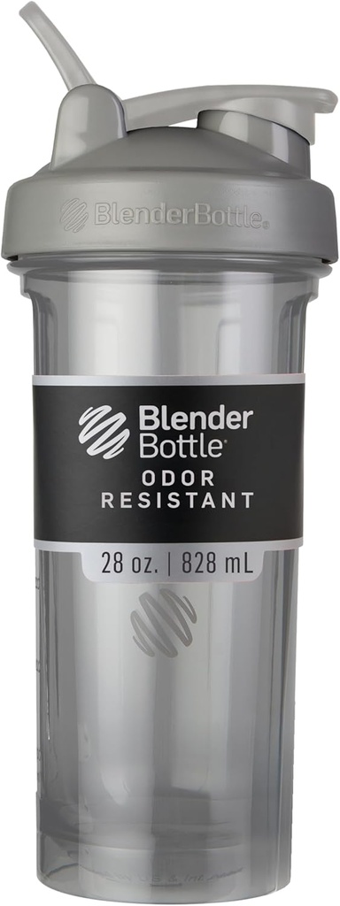BlenderBottle Shaker Bottle Pro Series Perfect for Protein Shakes and Pre Workout, 28- Ounce, Smoke Grey
