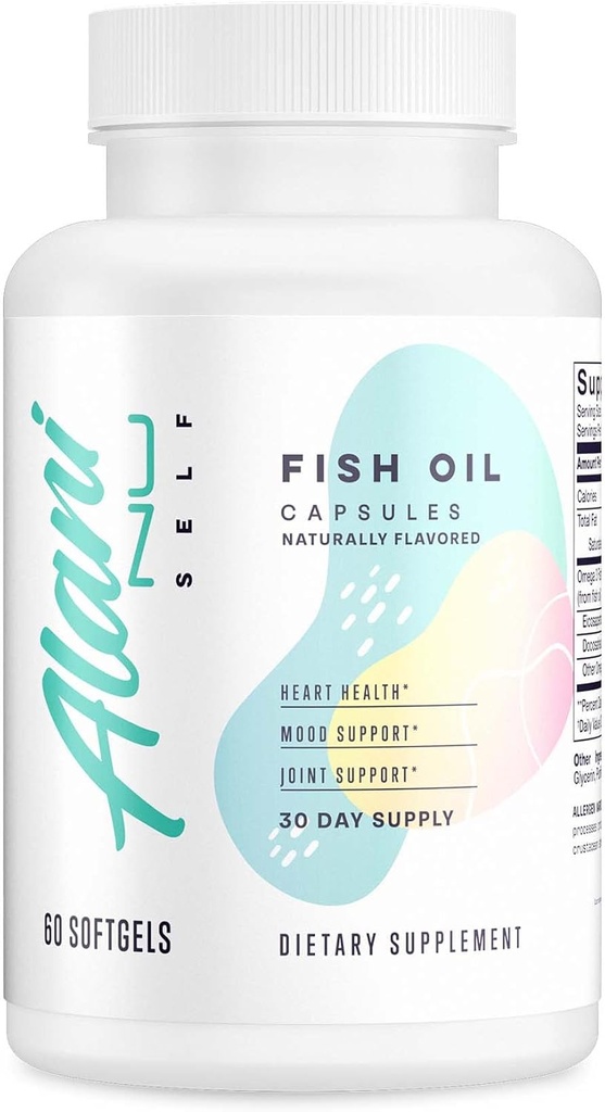Alani Nu Omega 3 Fish Oil, 1500MG, 800mg EPA, 600mg DHA, Gluten-Free, (60 Softgels) 30