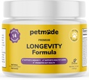 Turkey Tail Mushroom for Dogs - Dog Vitamin and Suplemen - Pregities & Progrees for Longevity, Ammune Support & Diverhable - with Chlorella, Dandelion Root, Vitamin E & more- 5 Oz
