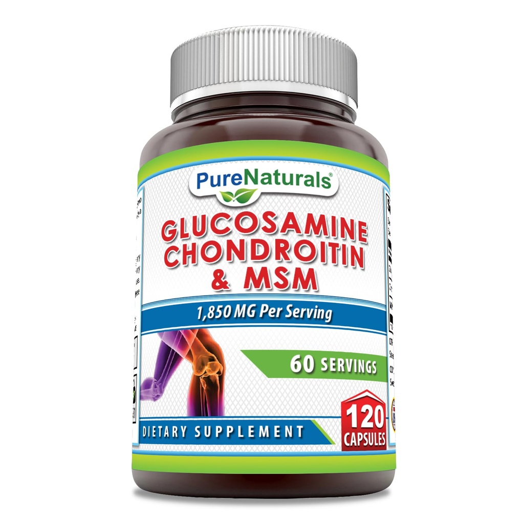 Mutu Glucosamin Chondroitin & MSM Suplemen 124; 1850 Mg per Serving 124; 120 Capsules 12.4; Non-GMO 124; Gluten- Gratis 124; buatan Amerika Serikat