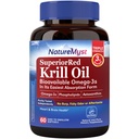 Krill Oil 1000 mg Softgeels, Krill Oil Omega-3s, EPA, DHA, Astaxanthin & Phospholipids, 60 Count (Paket 1), Non-GMO, No Gluten, Made in USA