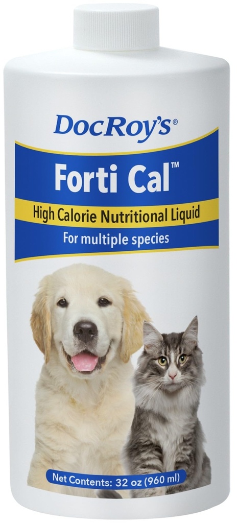 Doc Roy 's Forti Cal- Tinggi Calorie Nutration Energy Liquid Suplemen Energi, Vanilla Flavored- 32 oz Liquid