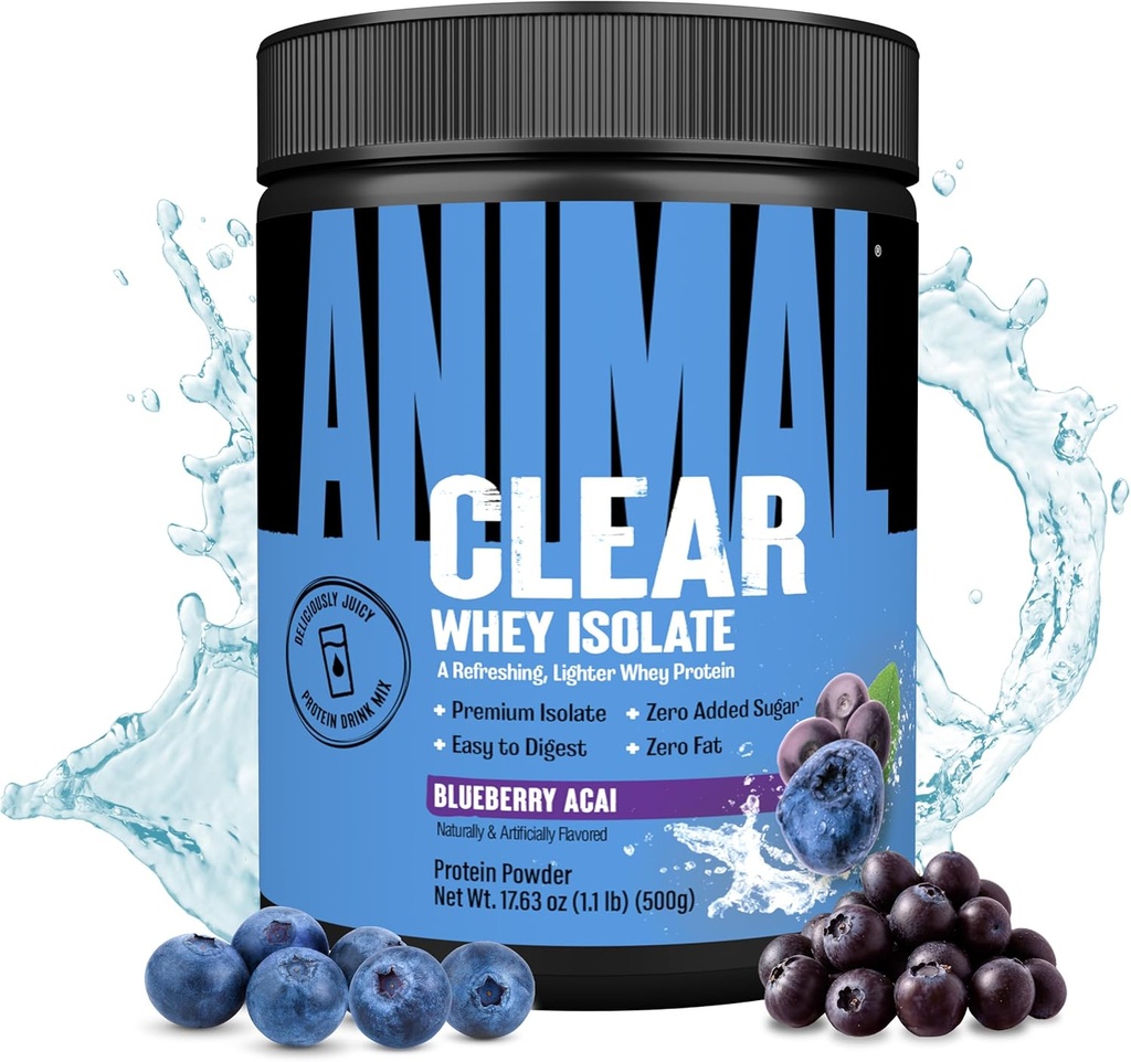 Hapus whey isolate protein powder - Mudah untuk Digest dan Mix, 5g BCAA, Deliciously Juicy, Menyegarkan Kapan saja Minuman untuk Pria dan Wanita, Blueberry Acai 125g (5 Servings)