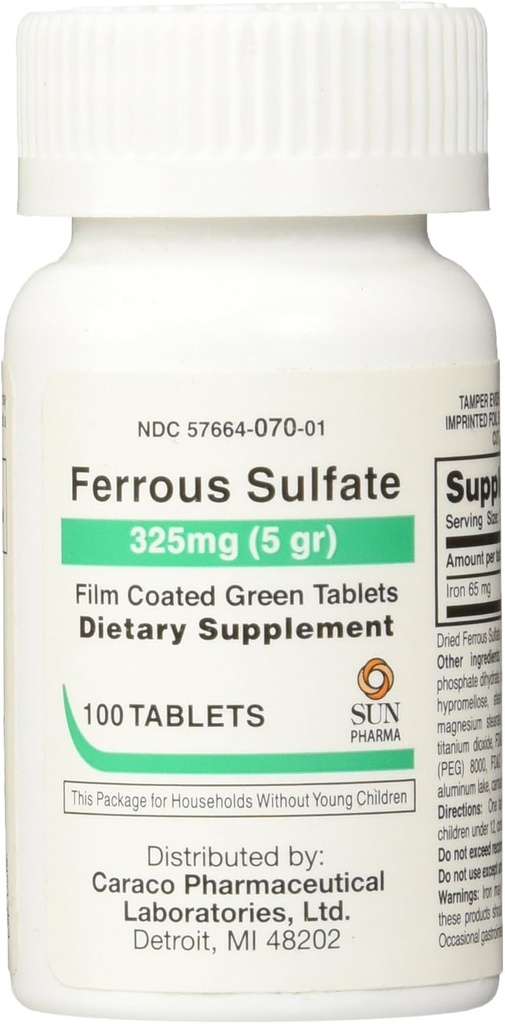Tablet Besi Sulfate Ferrous, 100 Count