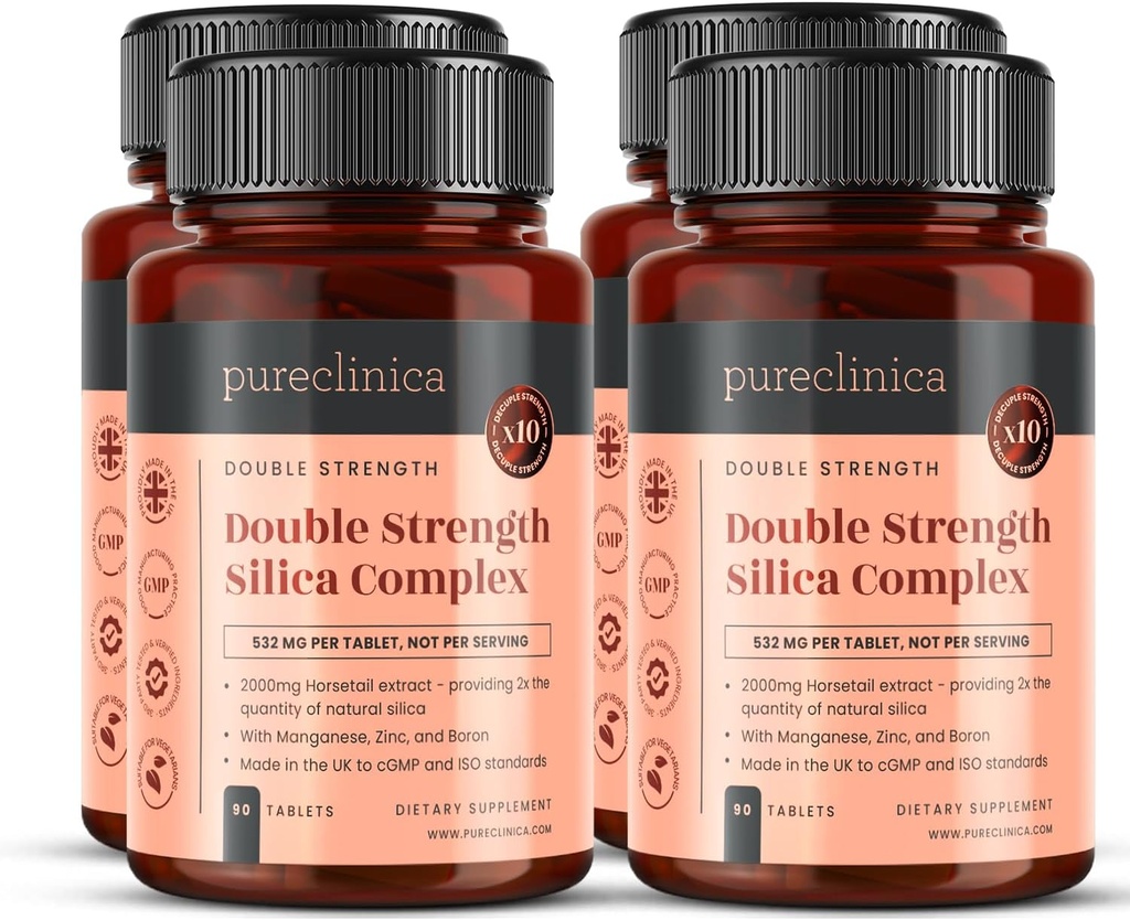 Kompleks Silica Ganda - 12 Bulan! (Ekstrak Kuda 2000mg x 360 Tablet (4 Botol 90)))