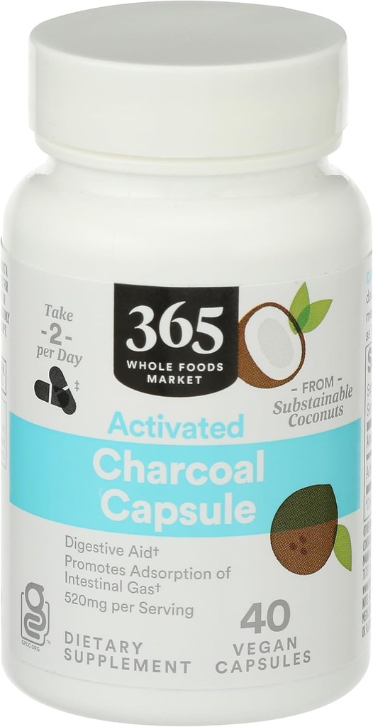 365 By Whole Foods Market, Activated Arang, 40 Count