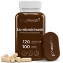 LongLifeNutri Lumbrokinase 100mg - Maximum Activity 2.000,000 Unit Per Serving, 120 Vegetarian Capsules, Persediaan 2-Bulan, Suplai Enzyme Alami untuk Kesehatan Sirculasi, Tes Lab, dibuat di Amerika Serikat