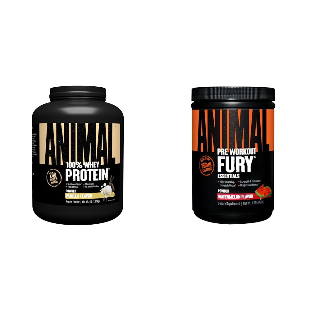 Hewan 100% Whiy Protein Powder Vanilla 4lb Bundle Fury Pre Workout Powlement Stenmelon 16,96oz