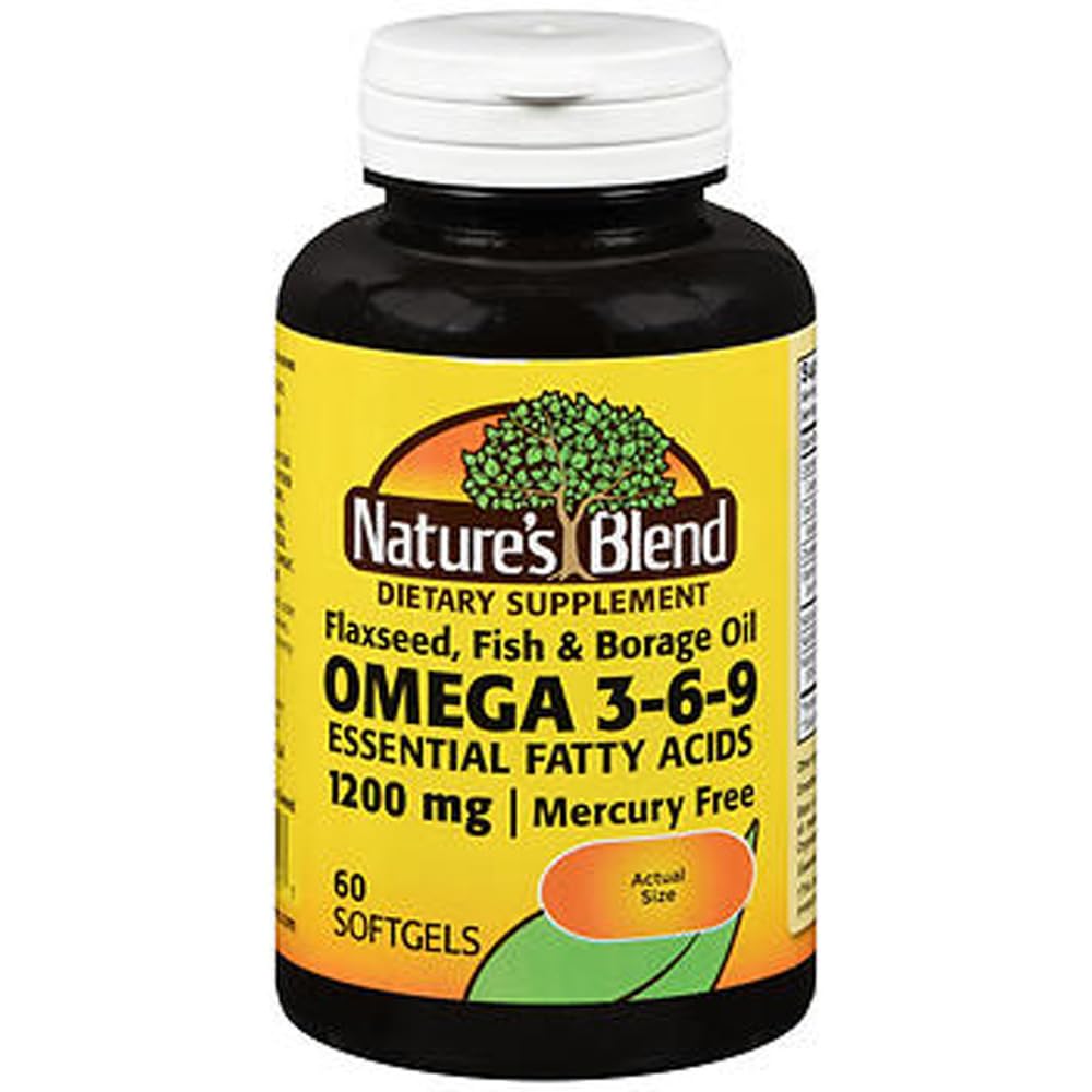 Nature 's Blend Omega-3-6-91200mg Softgels 60 Ct