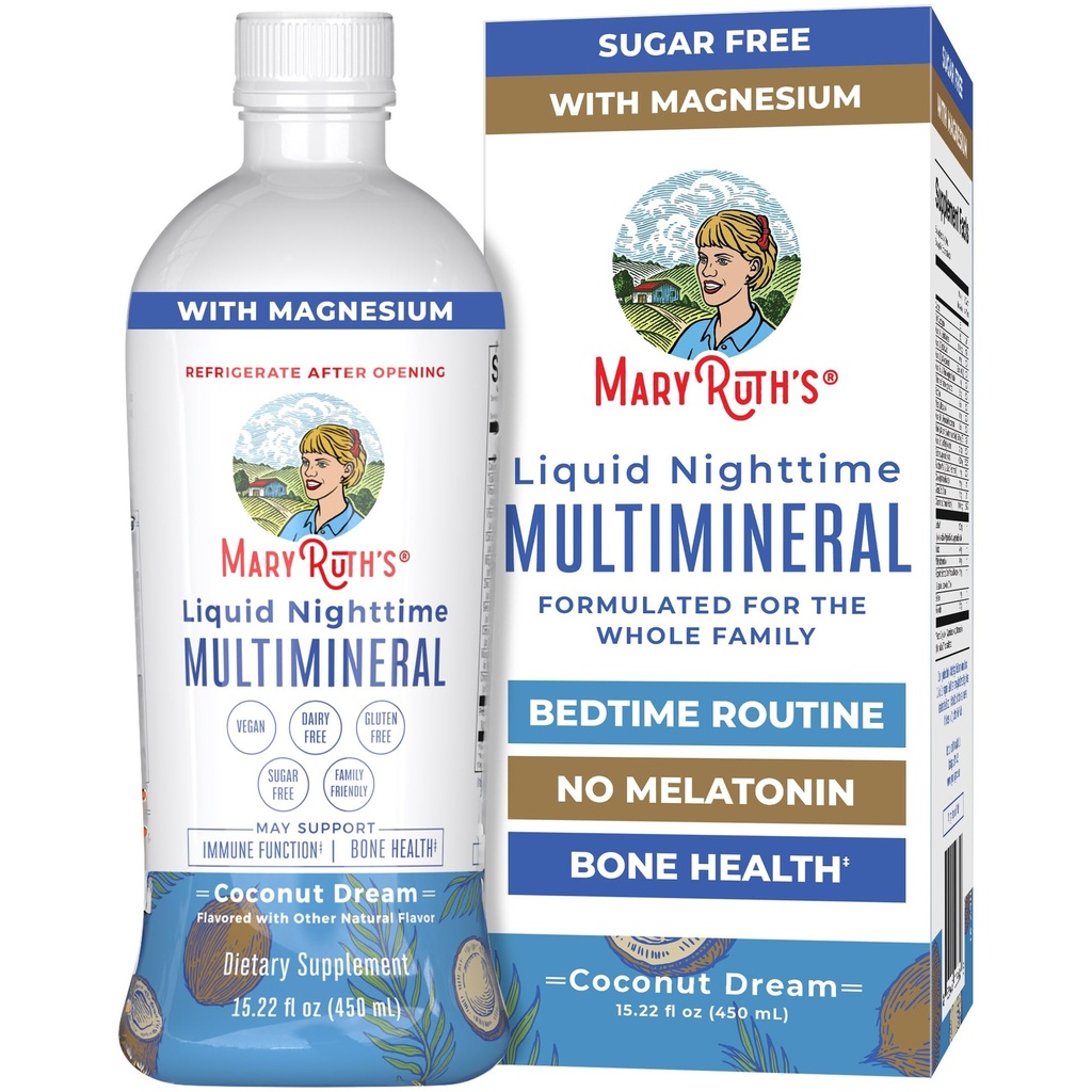 MaryRuth 's Liquid Multilator 124; No Melonalin 124; Bedtime Routine 124; Magnesium Citrate 124; Calcium 124; Zinc 124; Vitamin D3 124; Tersedia dalam 4 Flavor - Gegan 124; Sugar Free 124; Gluten Free 124.15.22 Oz
