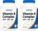 Potency Tinggi Nutricost Vitamin B Kompleks 462mg, 240 Capsules (2 Botol) - dengan Vitamin C