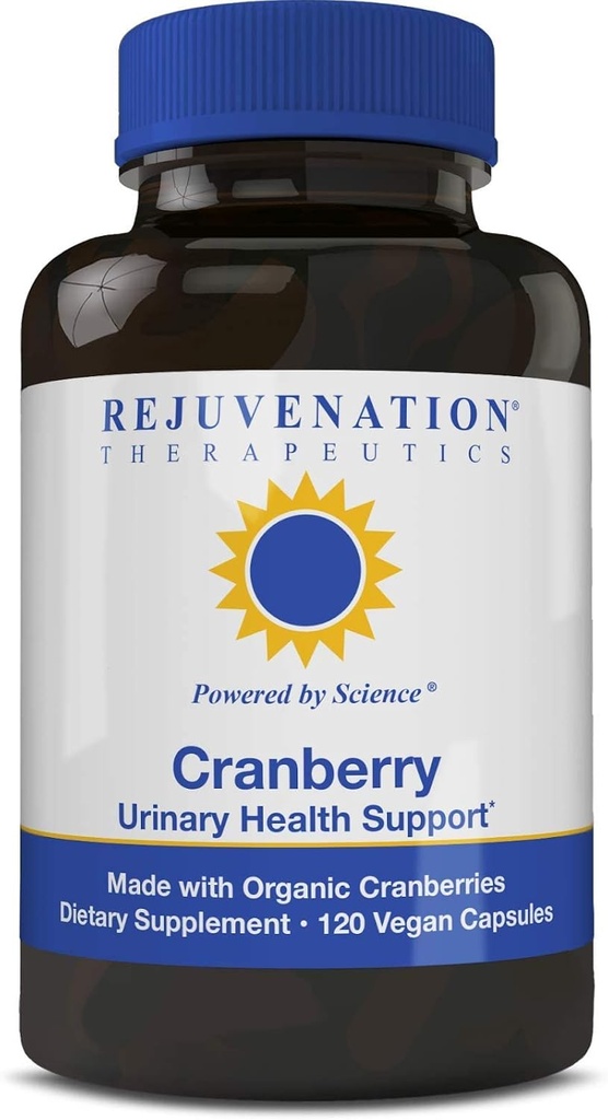 Peremajaan Therapeutics Organic Cranberry 160: 1 Ekstrak (45 mg PAC = 40.000 mg Cranberry segar) - Ekstrak paling manjur (120 Vegan Capsules, Sugar- Free, Soy- Free)