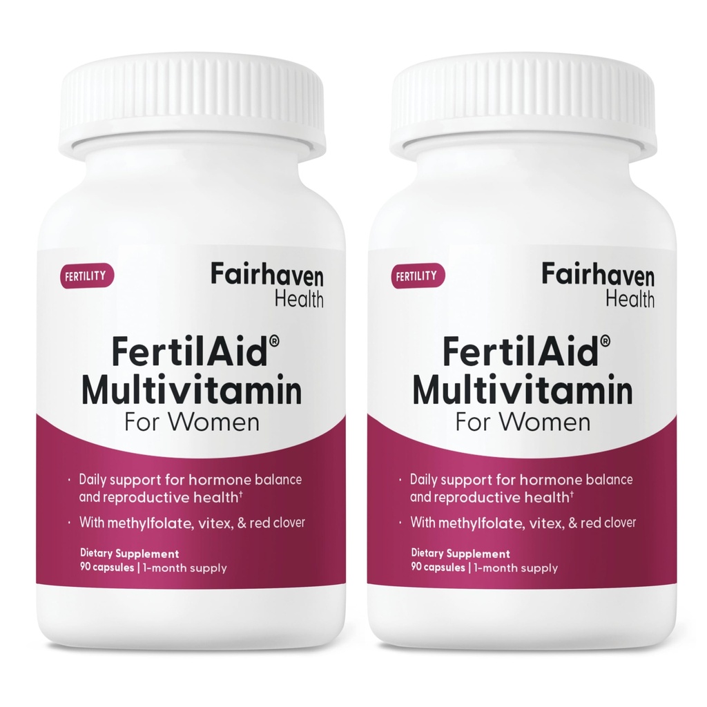 Fairhaven Health FertiIAid for Women 144; Prenatal Vitamin Fertility Suplement for Women 124; Conception for Her with Vitex and Folate 124; Dukung Cycle Regularity and Ovulasi * 124; 180 Capsules