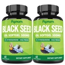 Premium Black Seed Oil Softgel Capsules - 2 Packs 60 Counts 500mg - 4 Bulan Supply untuk Kebal, Circulation, Digetical, Skin, Hair & Body Management