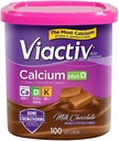 Viactiv Max Formula Kalsium + Vitamin D3 Tambahan untuk Cokelat Susu Tulang, 100 Soft Chews - 6 Pack