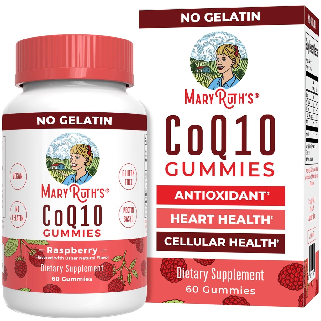 MaryRuth Organics CoQ10 Gummies 124; Koenzim Q10; Suplemen untuk Kesehatan Jantung & Cellular Kesehatan 124; Antiokidant 124; CoQ10 120 mg 124; Vegan 124; Non-GMO 124; Gluten Free Health 124; 60 Count 124; 1 Bulan Suply